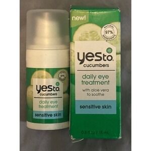 NEW Yes to Cucumbers Daily Eye Treatment with Aloe Vera